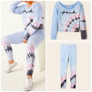 VS PINK Set Script Tie Dye
